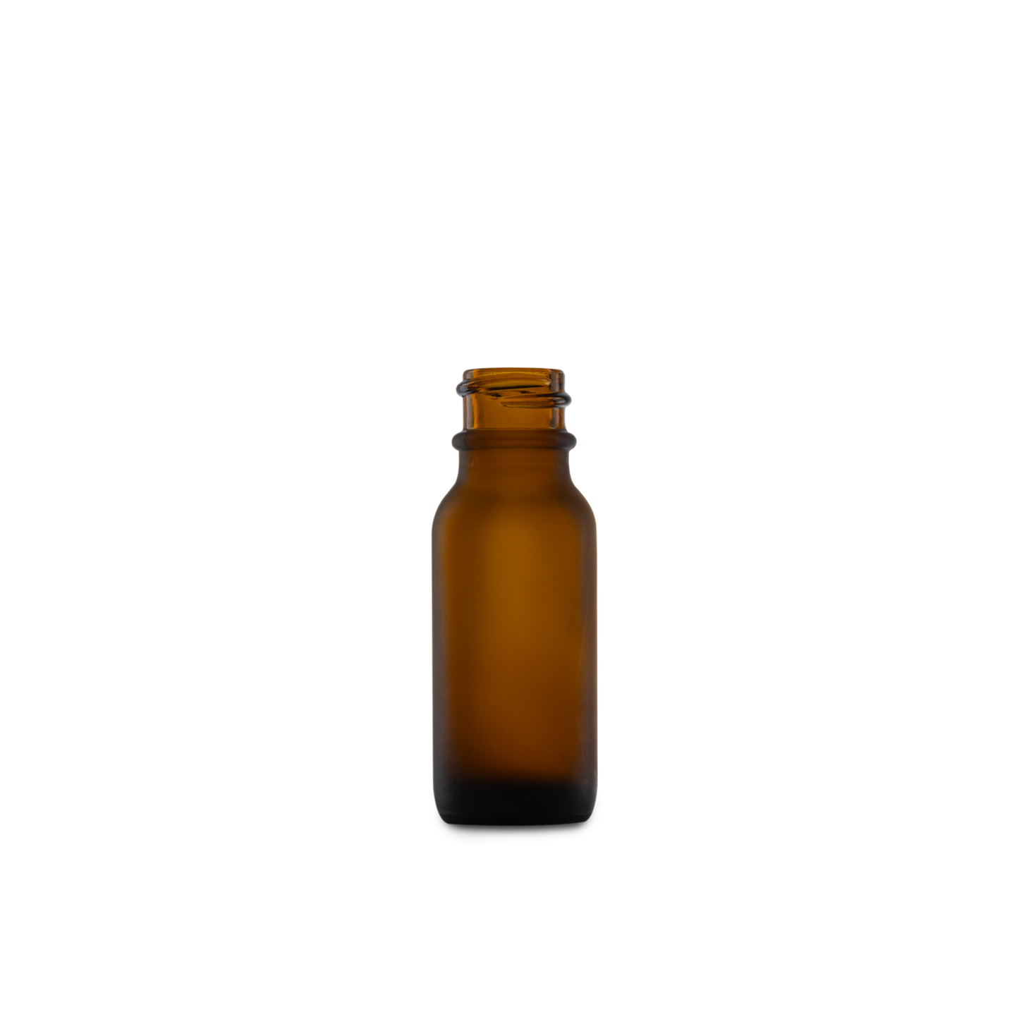 BOTELLA DE VIDRIO COLOR AMBAR ESMERILADO DE 15 ML CUELLO 18-400 - MUESTRA