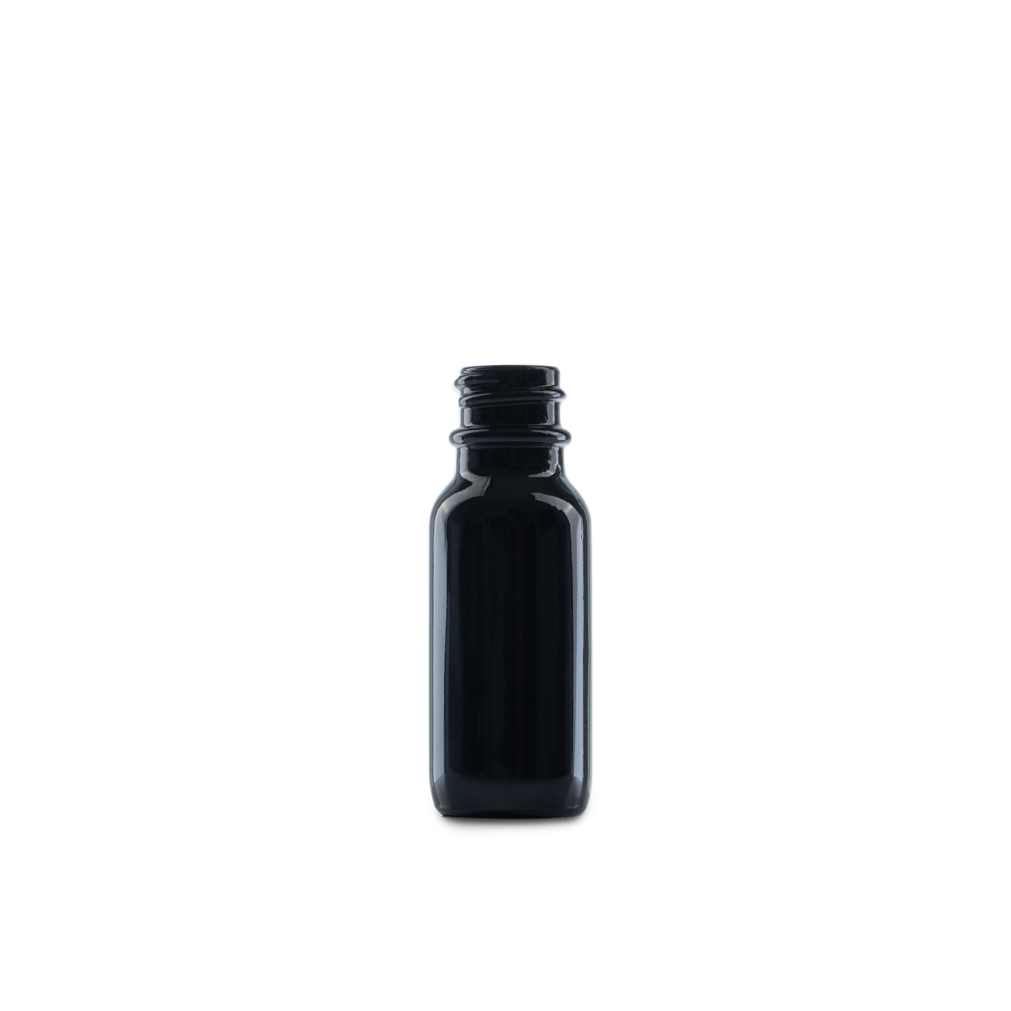 BOTELLA DE VIDRIO COLOR NEGRO UV DE 15 ML CUELLO 18-400 - MUESTRA
