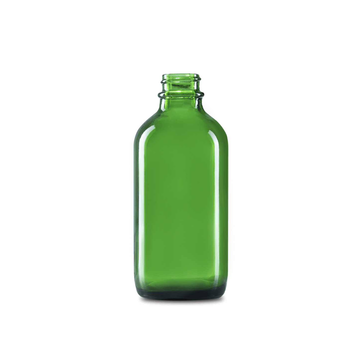 BOTELLA DE VIDRIO COLOR VERDE DE 120 ML CUELLO 22-400