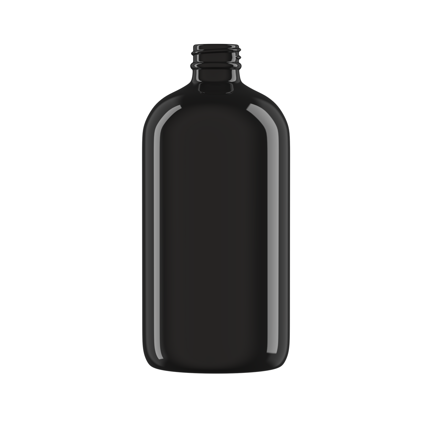 BOTELLA DE VIDRIO COLOR NEGRO UV DE 960 ML CUELLO 28-400