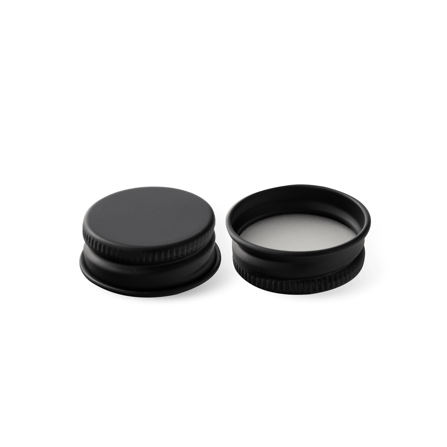 Tapa Negra de Aluminio con liner 28-400