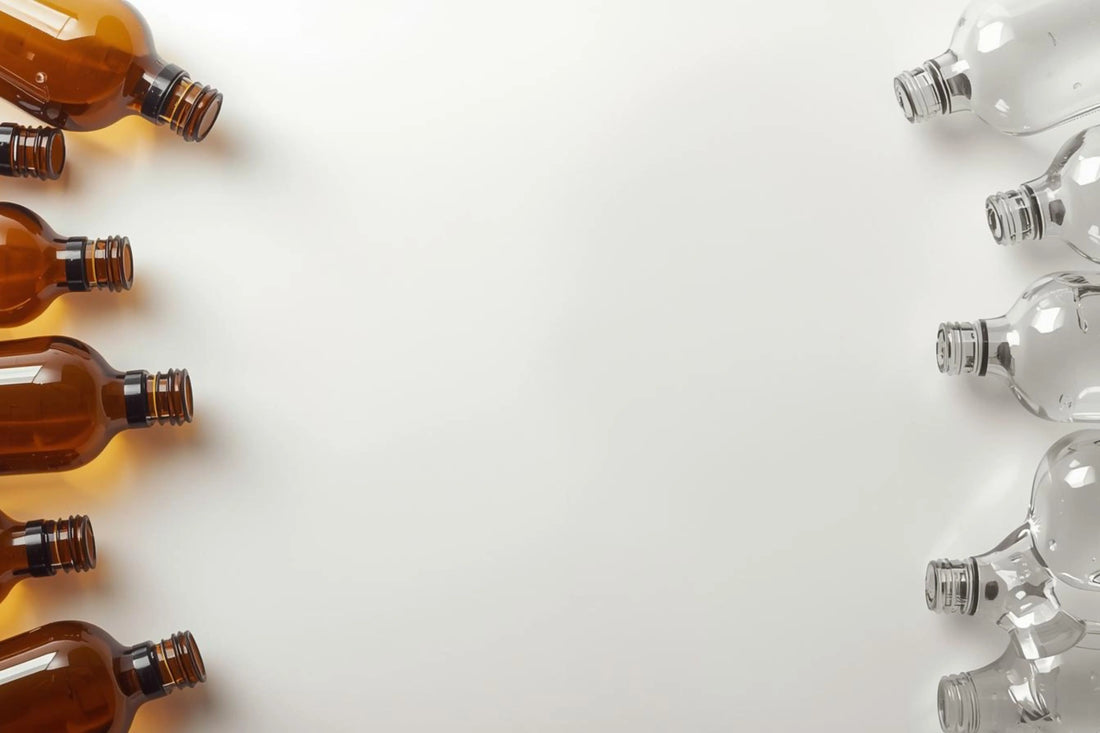 Botellas de Vidrio Ambar vs Vidrio Transparente