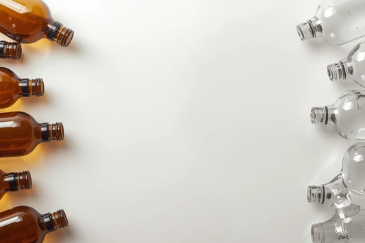 Botellas de Vidrio Ambar vs Vidrio Transparente