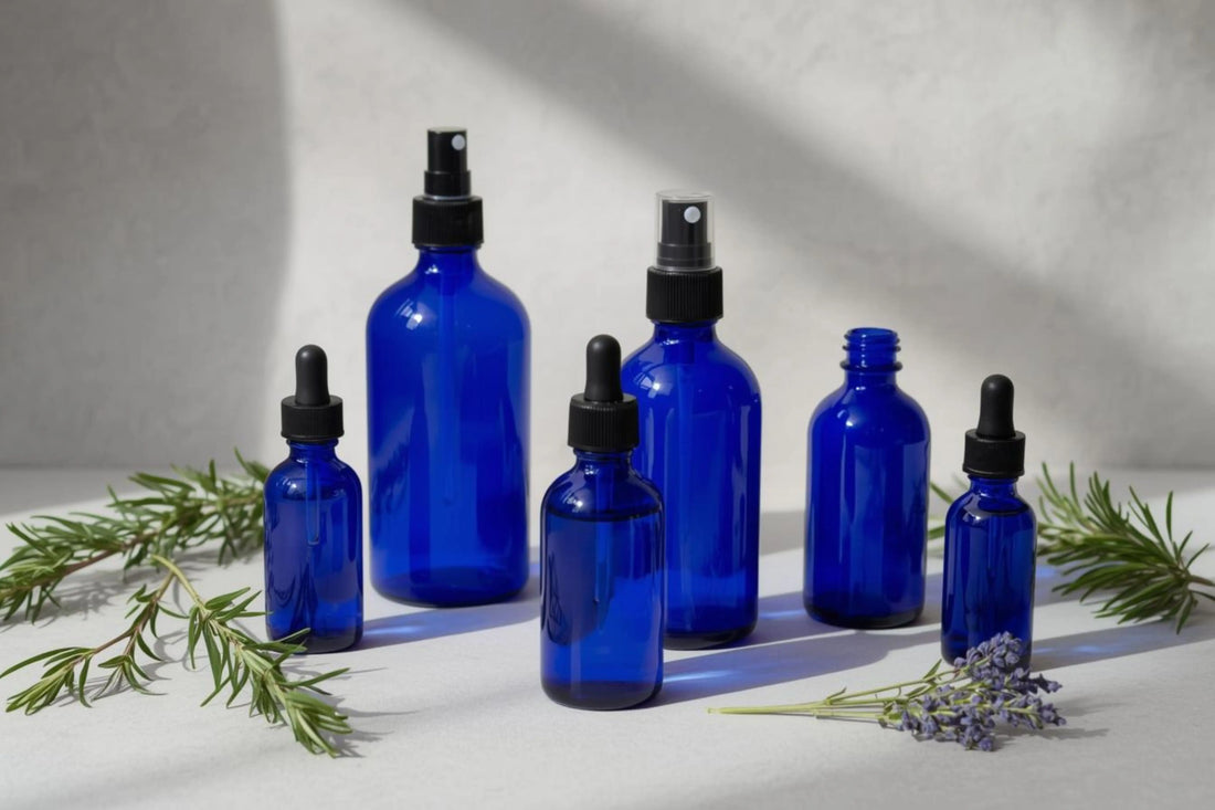 ¿Para qué se usan los botellas de vidrio azul?