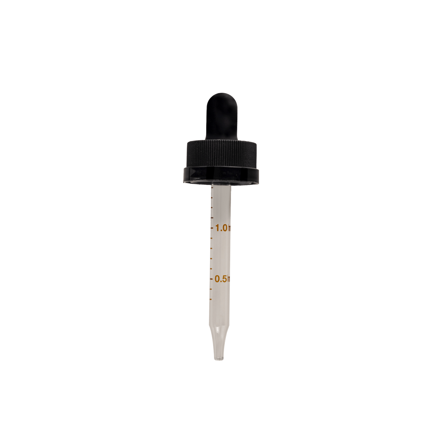 Gotero de vidrio con bulbo negro y tapa de seguridad 20-400