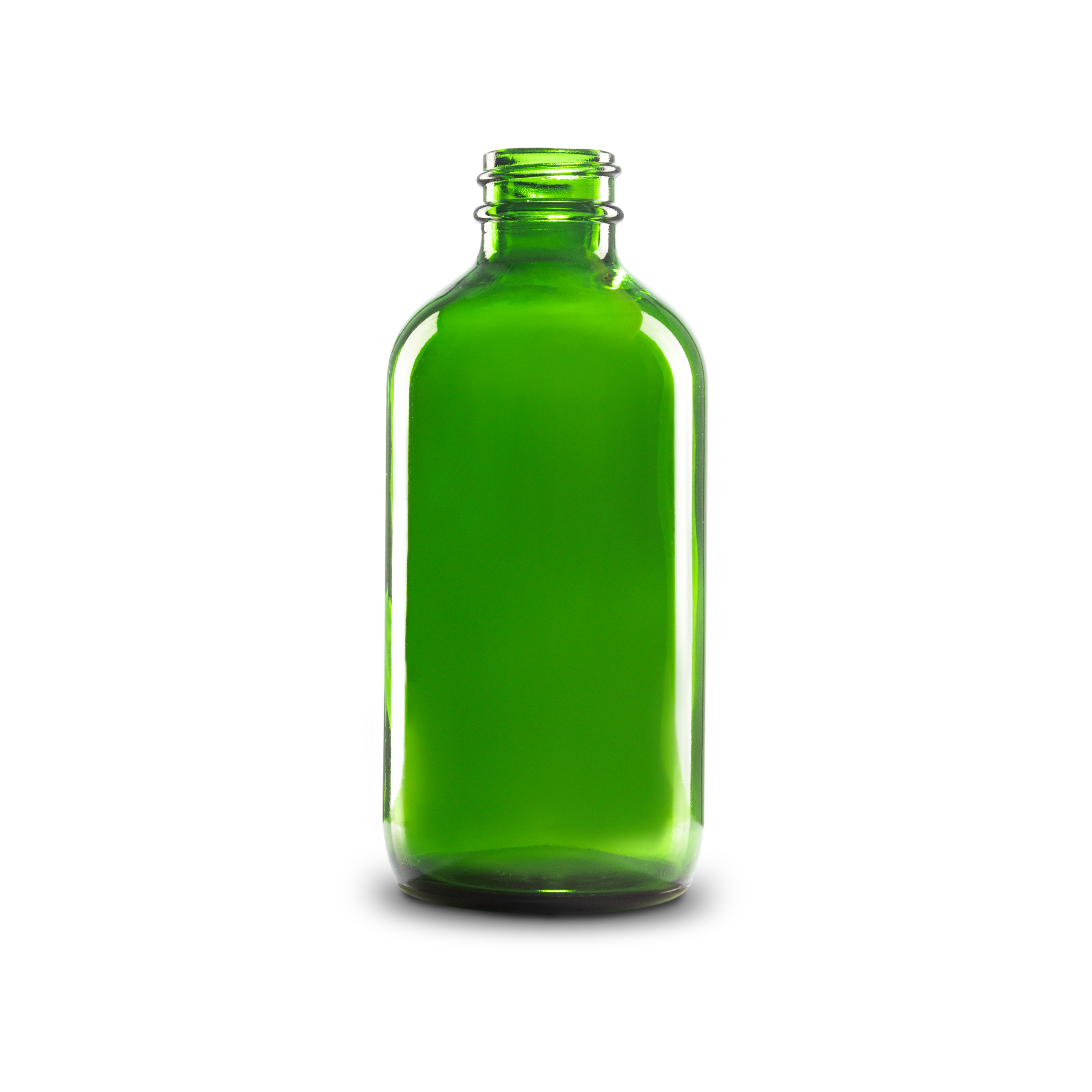 BOTELLA DE VIDRIO COLOR VERDE DE 240 ML CUELLO 28-400