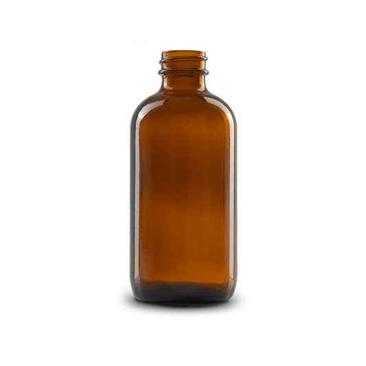 BOTELLA DE VIDRIO COLOR AMBAR DE 240 ML CUELLO 28-400