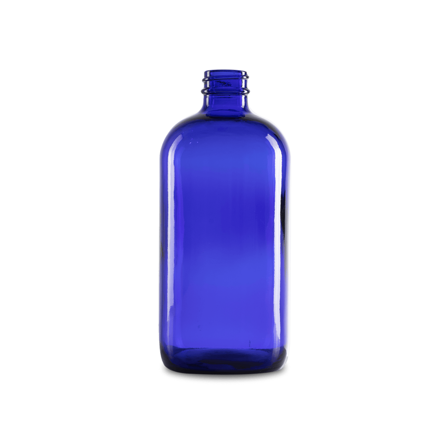 BOTELLA DE VIDRIO COLOR AZUL DE 480 ML CUELLO 28-400