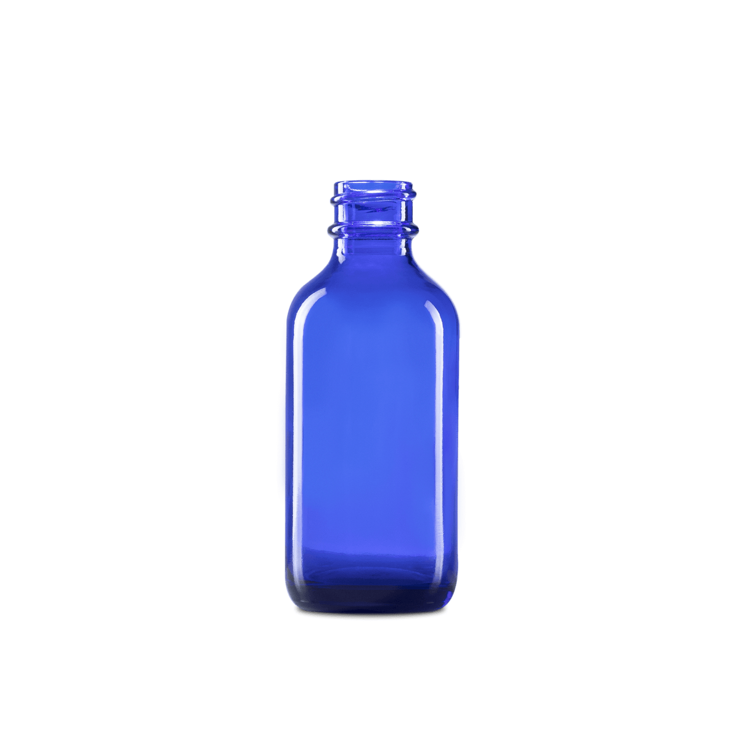 BOTELLA DE VIDRIO COLOR AZUL DE 60 ML CUELLO 20-400