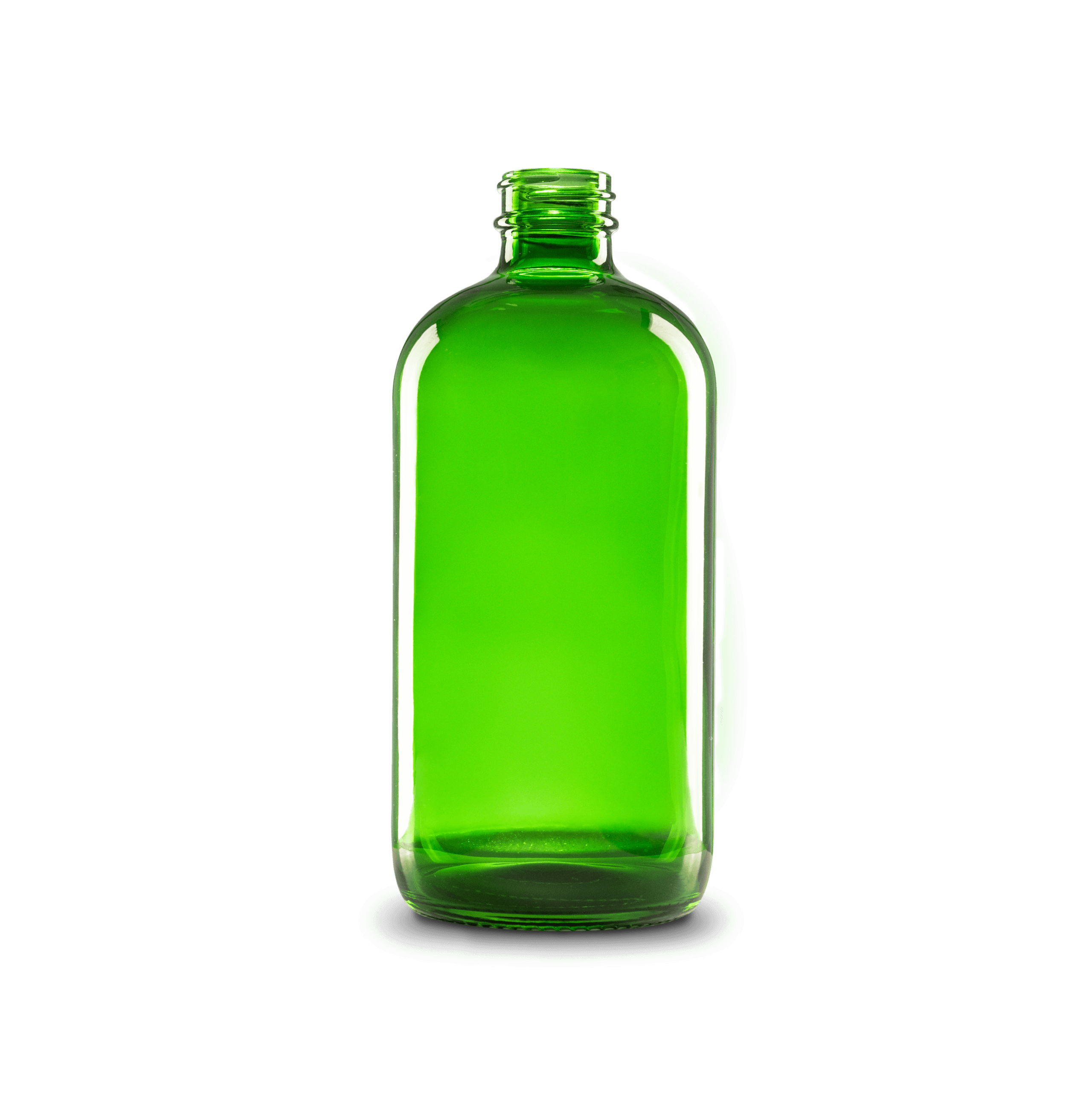 BOTELLA DE VIDRIO COLOR VERDE DE 480 ML CUELLO 28-400