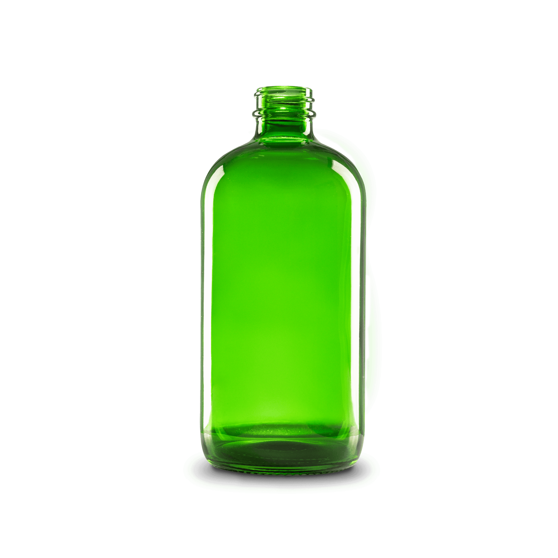 BOTELLA DE VIDRIO COLOR VERDE DE 480 ML CUELLO 28-400