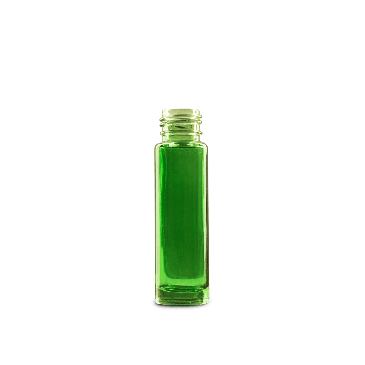 BOTELLA ROLL-ON DE VIDRIO COLOR VERDE DE 10 ML