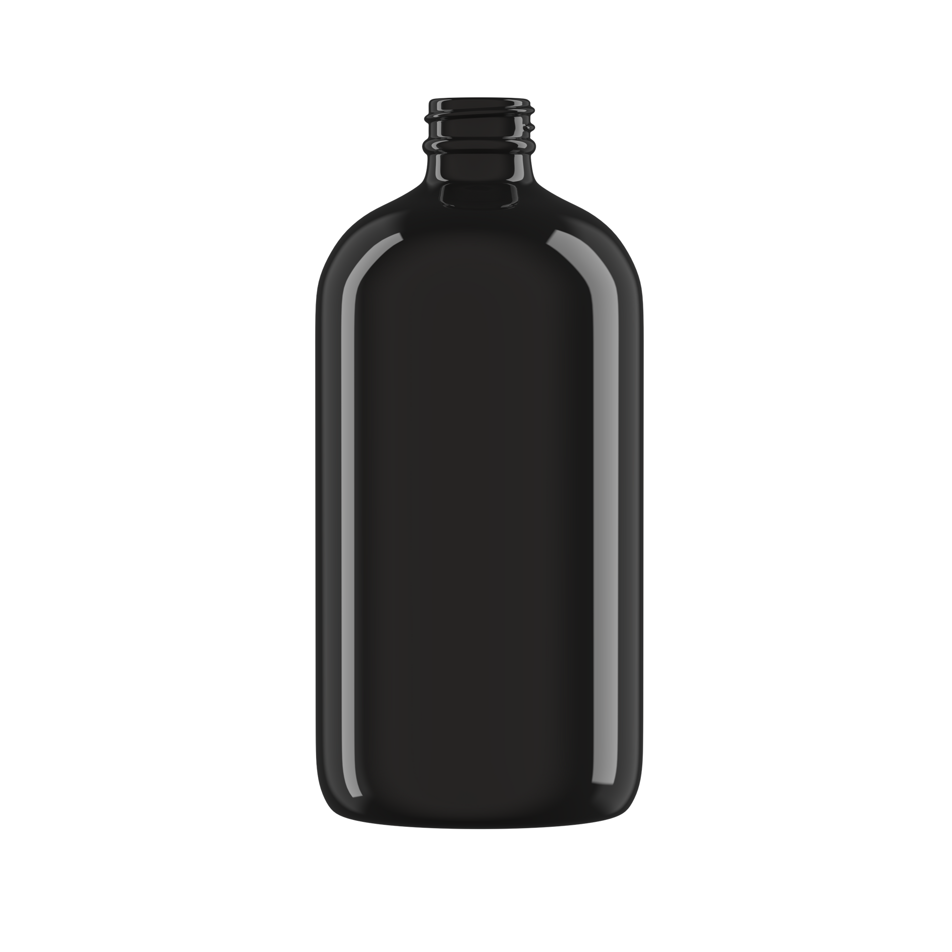 BOTELLA DE VIDRIO COLOR NEGRO UV DE 960 ML CUELLO 28-400