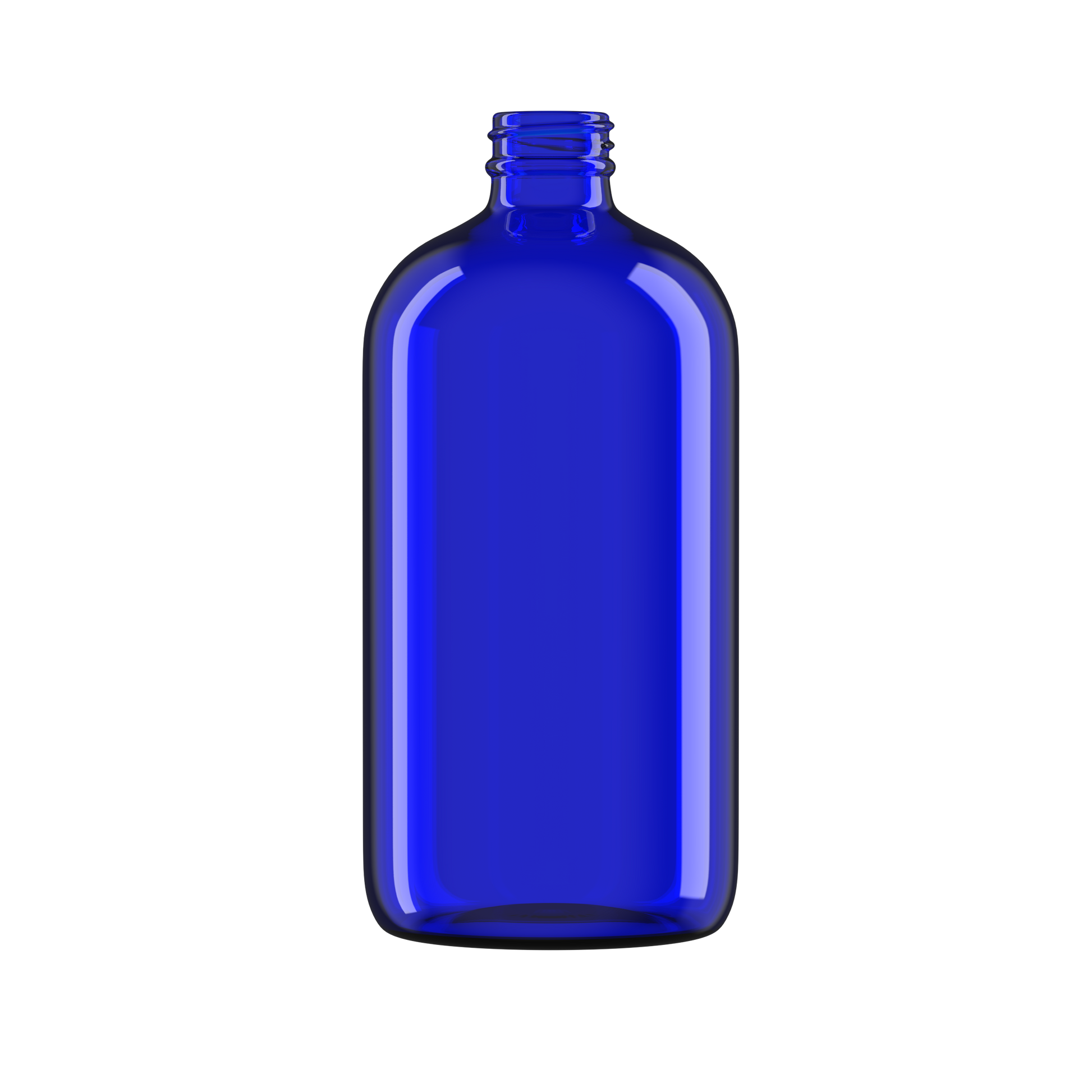 BOTELLA DE VIDRIO COLOR AZUL DE 960 ML CUELLO 28-400