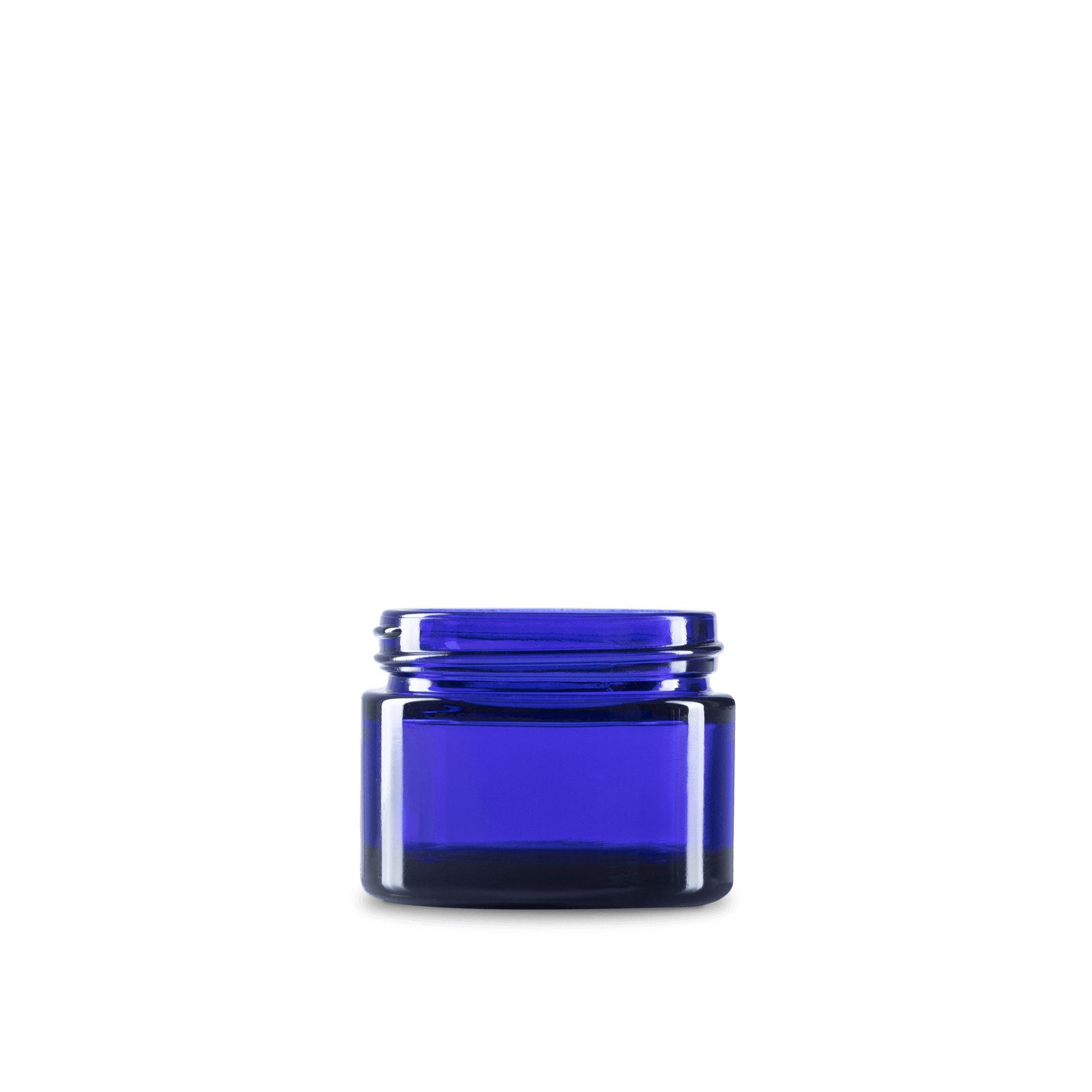 TARRO DE VIDRIO COLOR AZUL DE 50 ML CUELLO 53-400