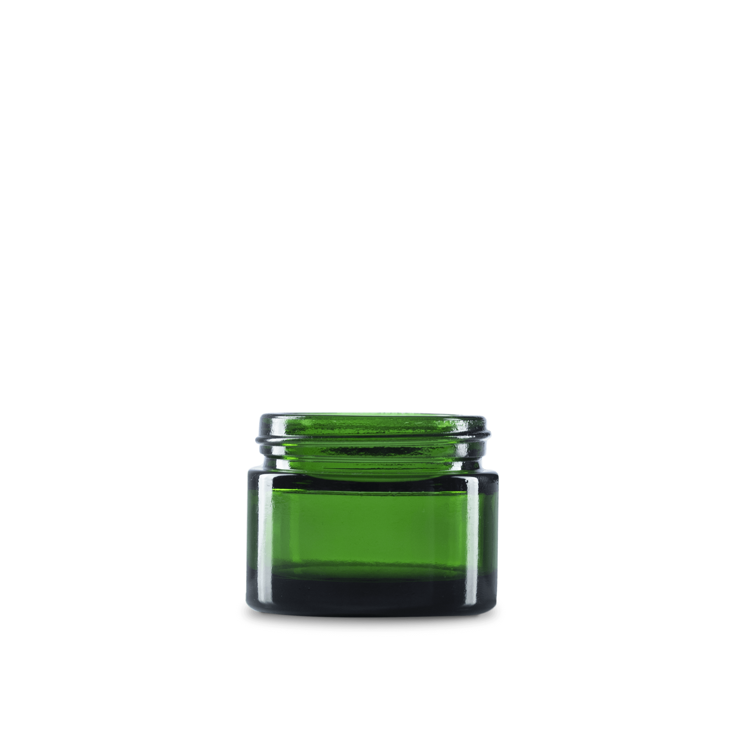 TARRO DE VIDRIO COLOR VERDE DE 50 ML CUELLO 53-400