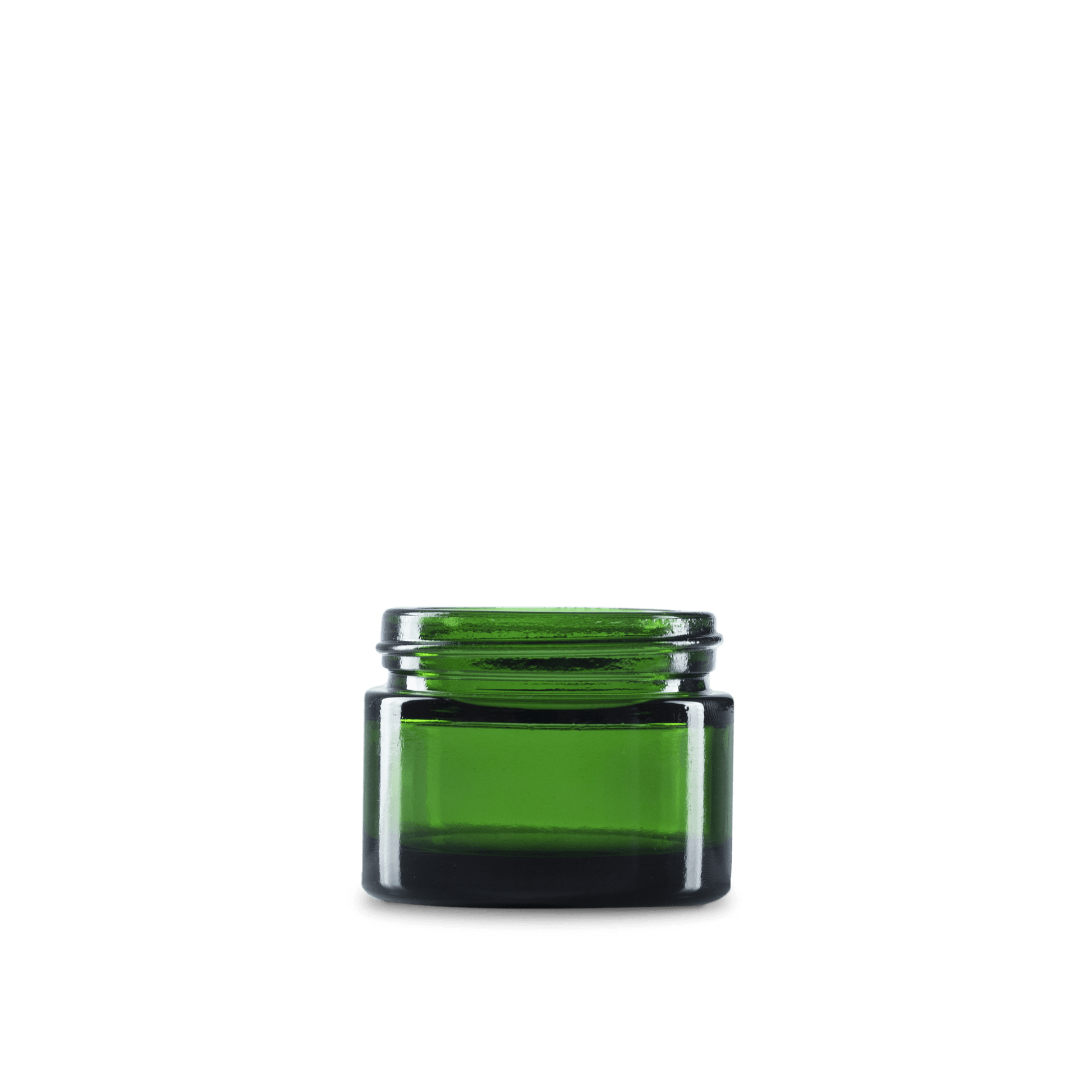 TARRO DE VIDRIO COLOR VERDE DE 50 ML CUELLO 53-400